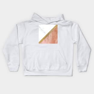 Marble luxe - peaches and cream Kids Hoodie